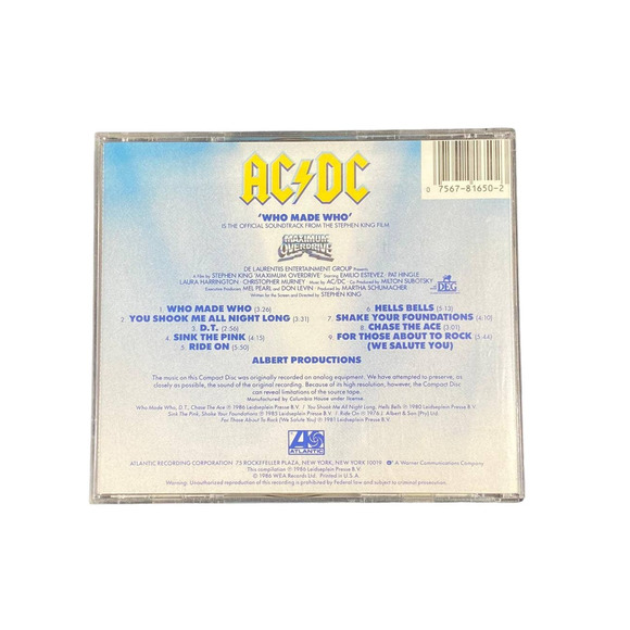 AC/DC ~ Who Made Who/CD 1986 Vintage - Picture 3 of 3